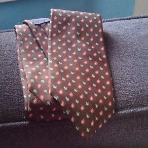 YSL Yves Saint Laurent Tie vintage paisley brown cream green